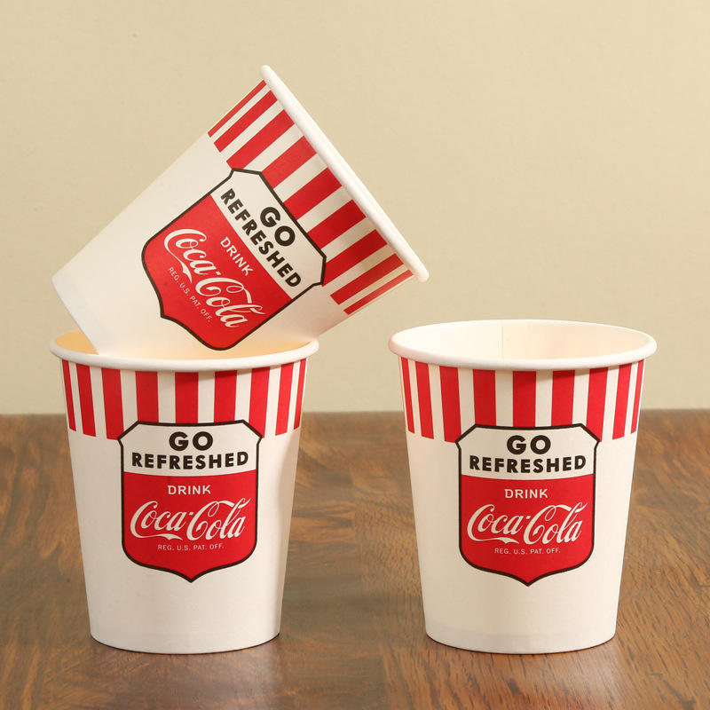 Wholesale disposable paper cups (4oz, 8oz, 10oz, 12oz, 16oz) for hot and cold beverages, with custom printing.