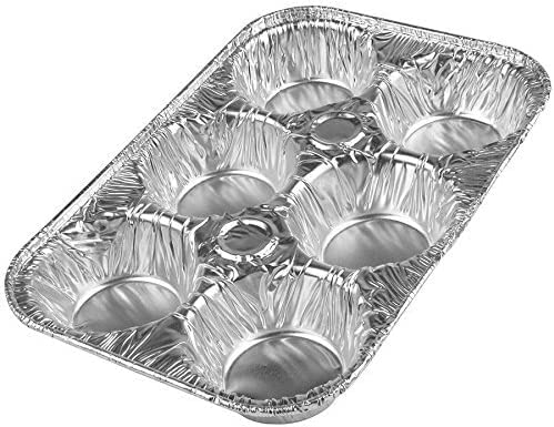 Aluminum foil tray for muffins, cakes, bread, and pastries; partitioned aluminum foil tray.