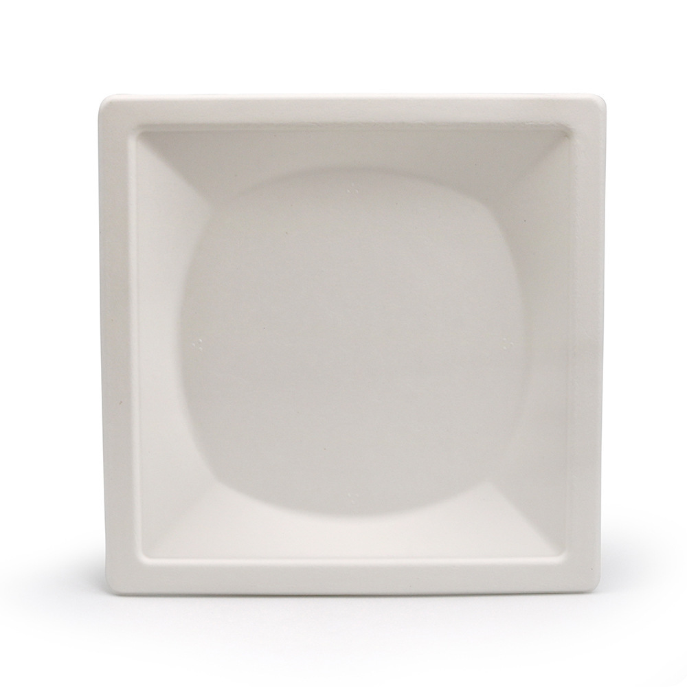 Eco-friendly, compostable, and biodegradable square disposable sugarcane plates—suitable for parties, dinners, and birthdays.