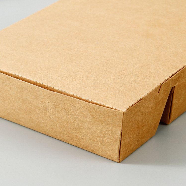 Biodegradable, eco-friendly kraft paper noodle lunch box with four-color printing (disposable)