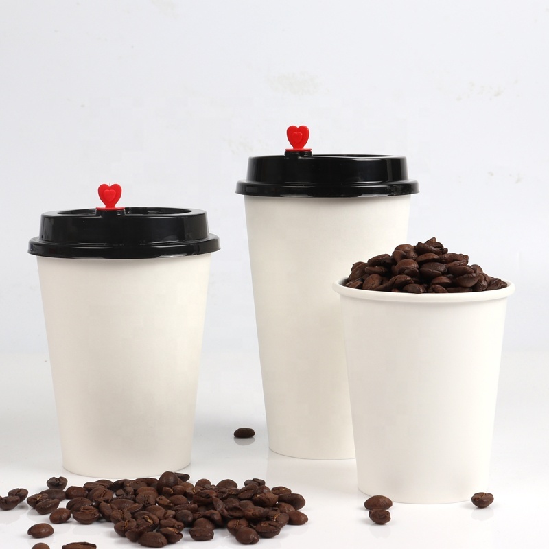Disposable paper cups suitable for coffee shops, offices, and exhibitions; ideal for serving hot and cold beverages such as coffee, milk tea, and juice.