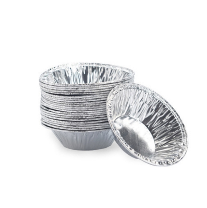 Round Aluminum Foil Egg Tart Pans with Lids – For Baking and Packaging