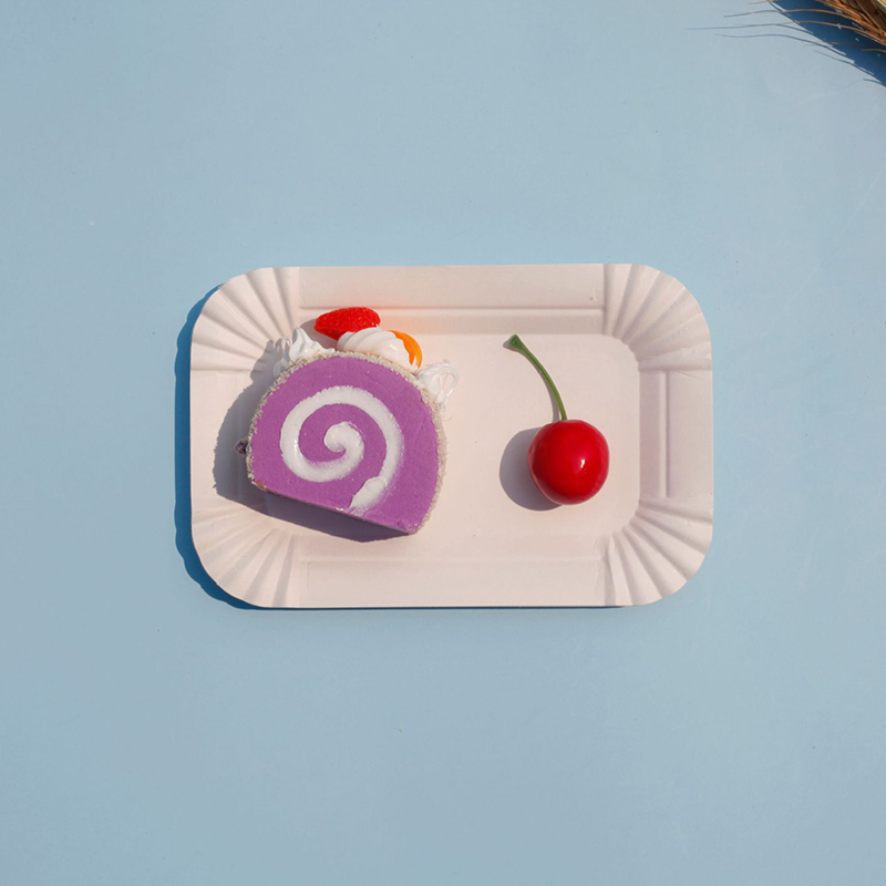 Rectangular Paper Party Tray – Eco-friendly Square Paper Serving Tray for Cakes and Food