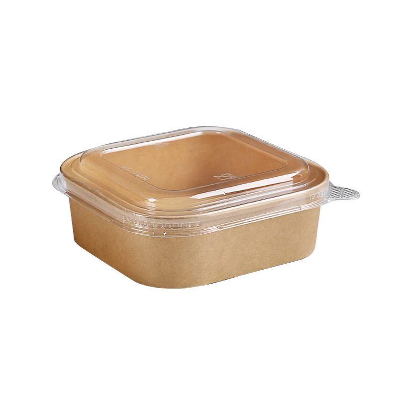 Rectangular Paper Bowls for Salads Meals Desserts Takeaway Catering Restaurant Food Packaging Service
