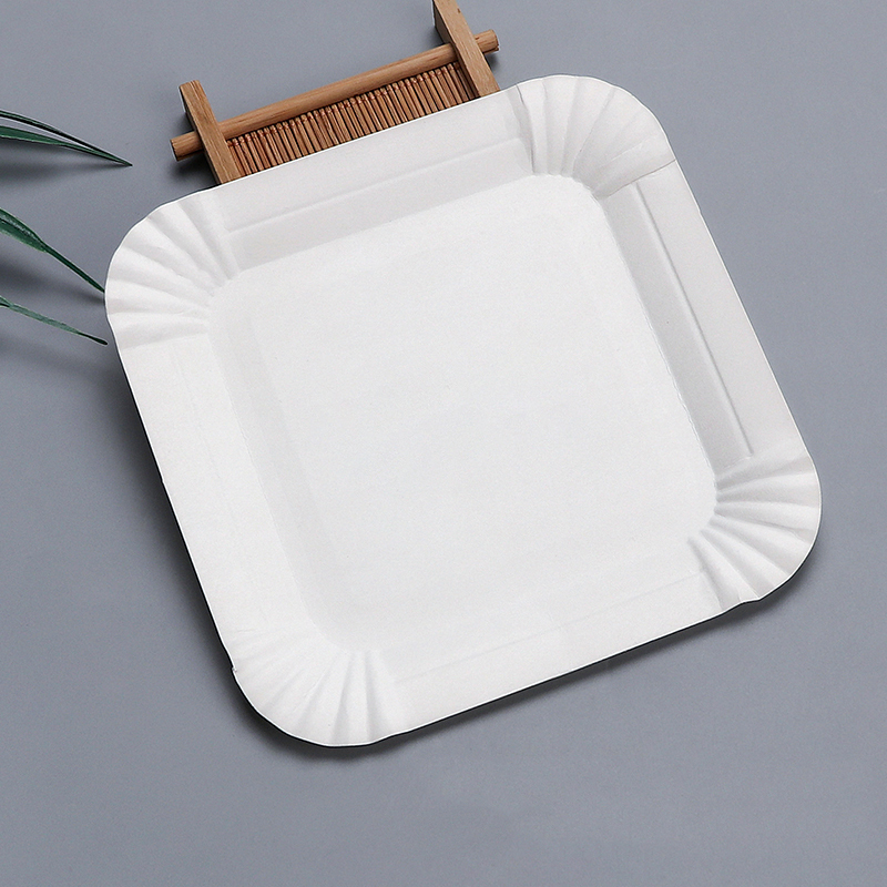 Rectangular Paper Party Tray – Eco-friendly Square Paper Serving Tray for Cakes and Food