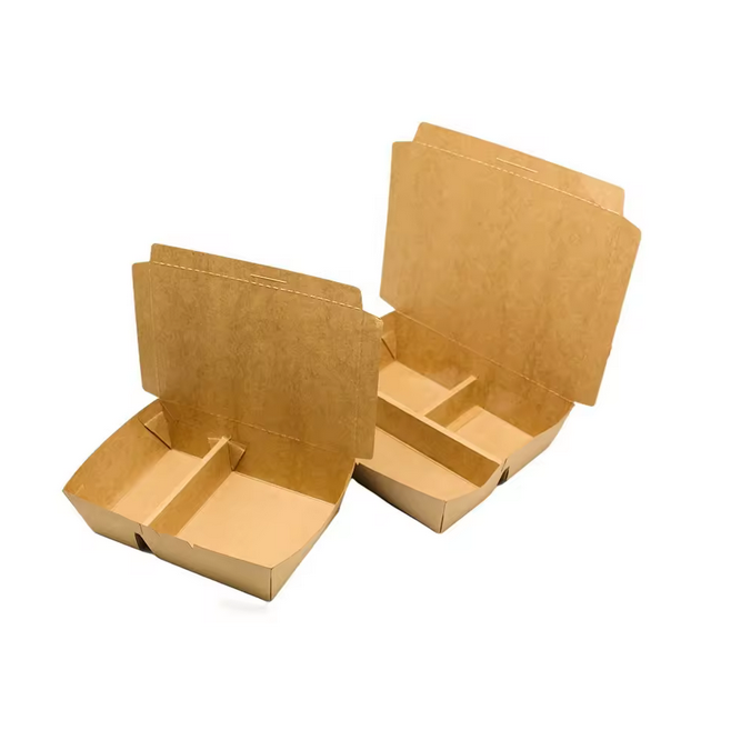 Customized Paper Snack/Fast Food/Salad/Lunch Box with Compartments