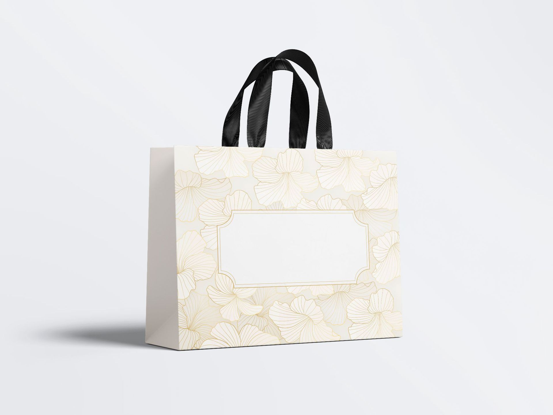 Wholesale custom kraft paper bags with floral patterns, suitable for crafts, embossed logos, and apparel packaging.