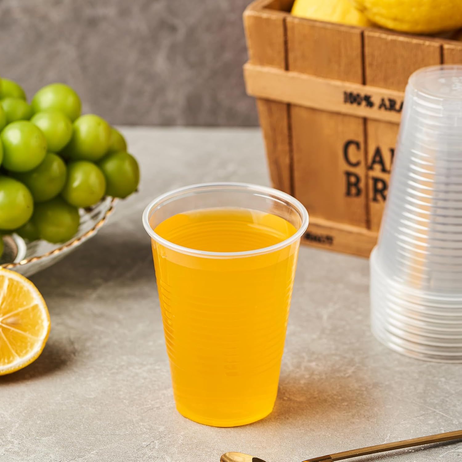 7 oz Clear Plastic Cups for Parties and Thanksgiving – Individually Wrapped PP Cups – Disposable Cups Suitable for Alcohol