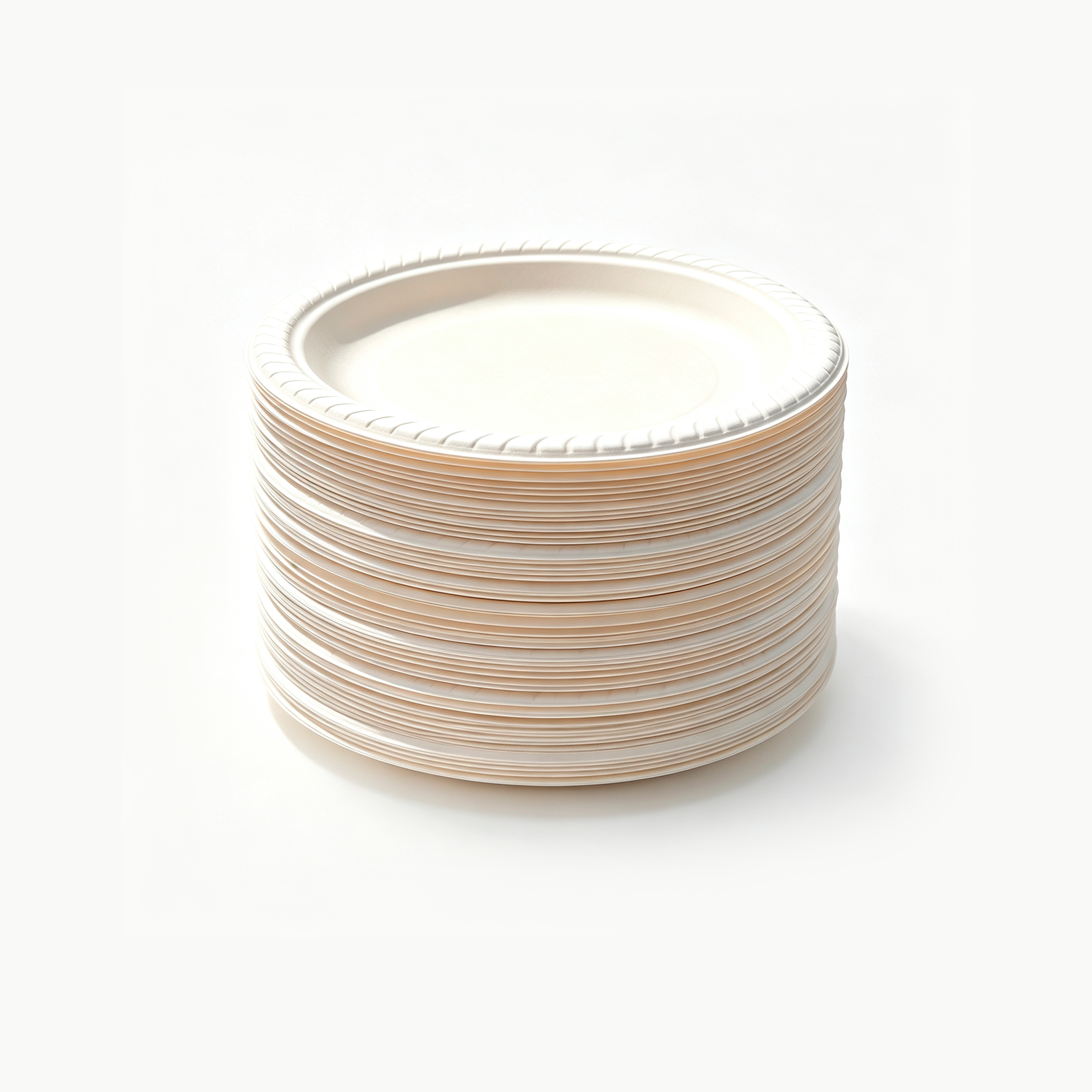 High-quality food-grade eco-friendly white paper plates are suitable for wedding parties.