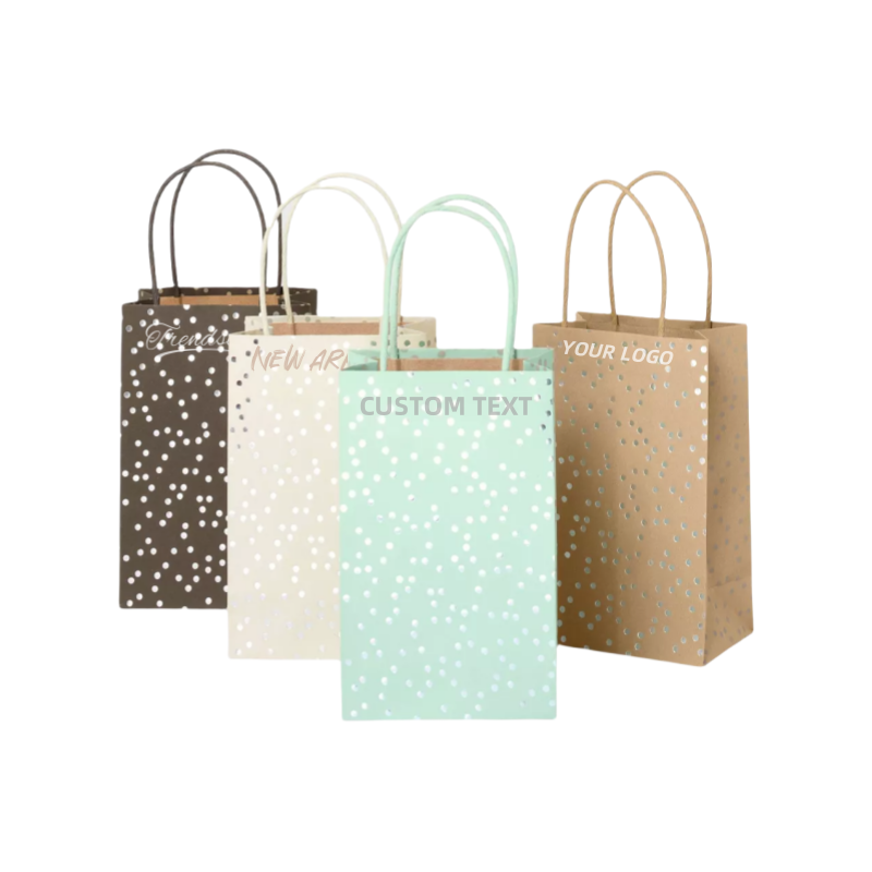 Eco Friendly Kraft Paper Bags for Bakery Grocery Retail Shopping Takeaway Food Packaging