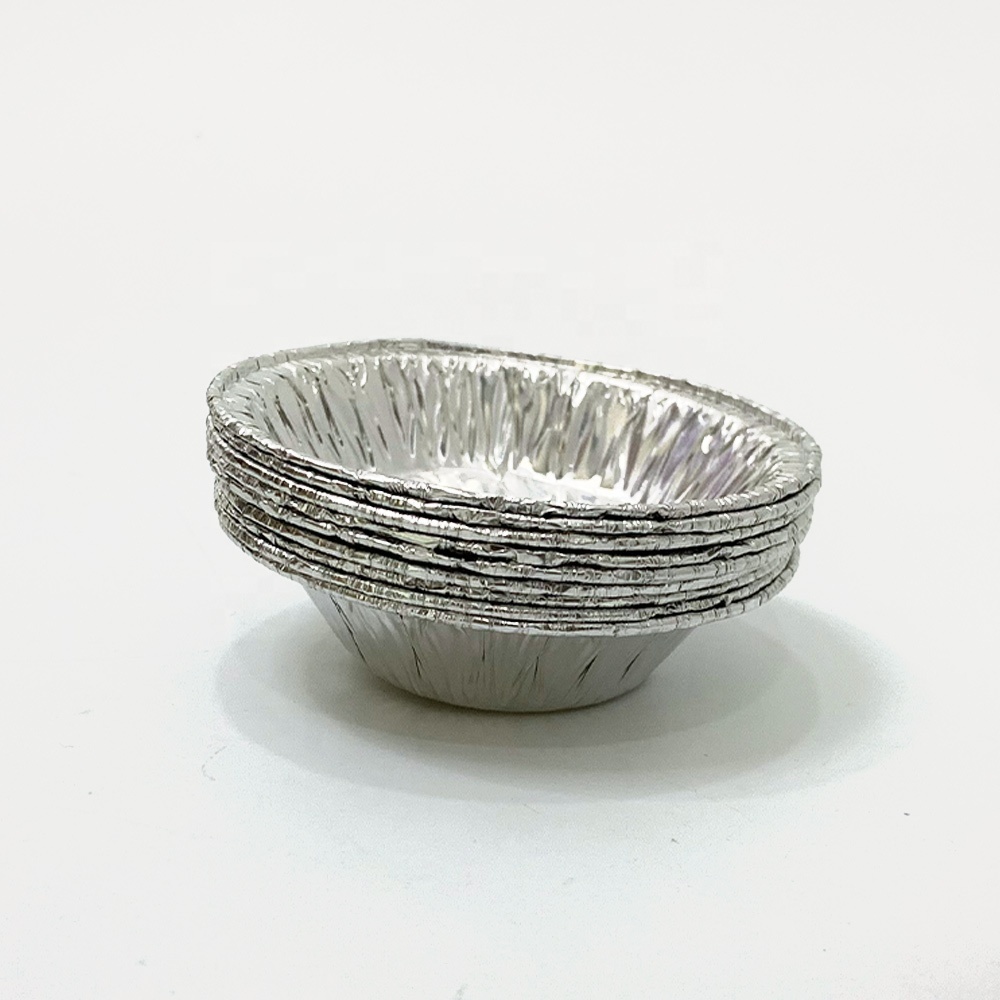 Round Aluminum Foil Egg Tart Pans with Lids – For Baking and Packaging