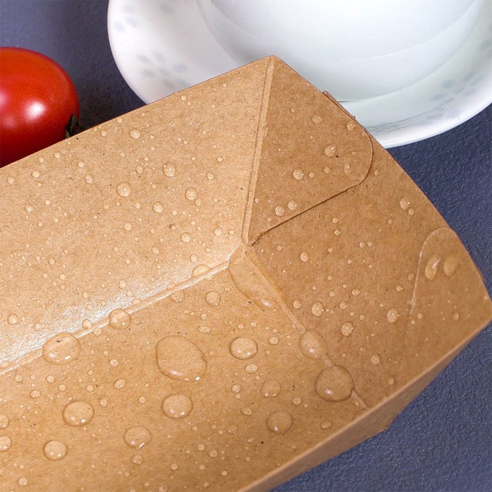 Wholesale Kraft Paper Food Packaging Boxes and Boat-Shaped Restaurant Trays