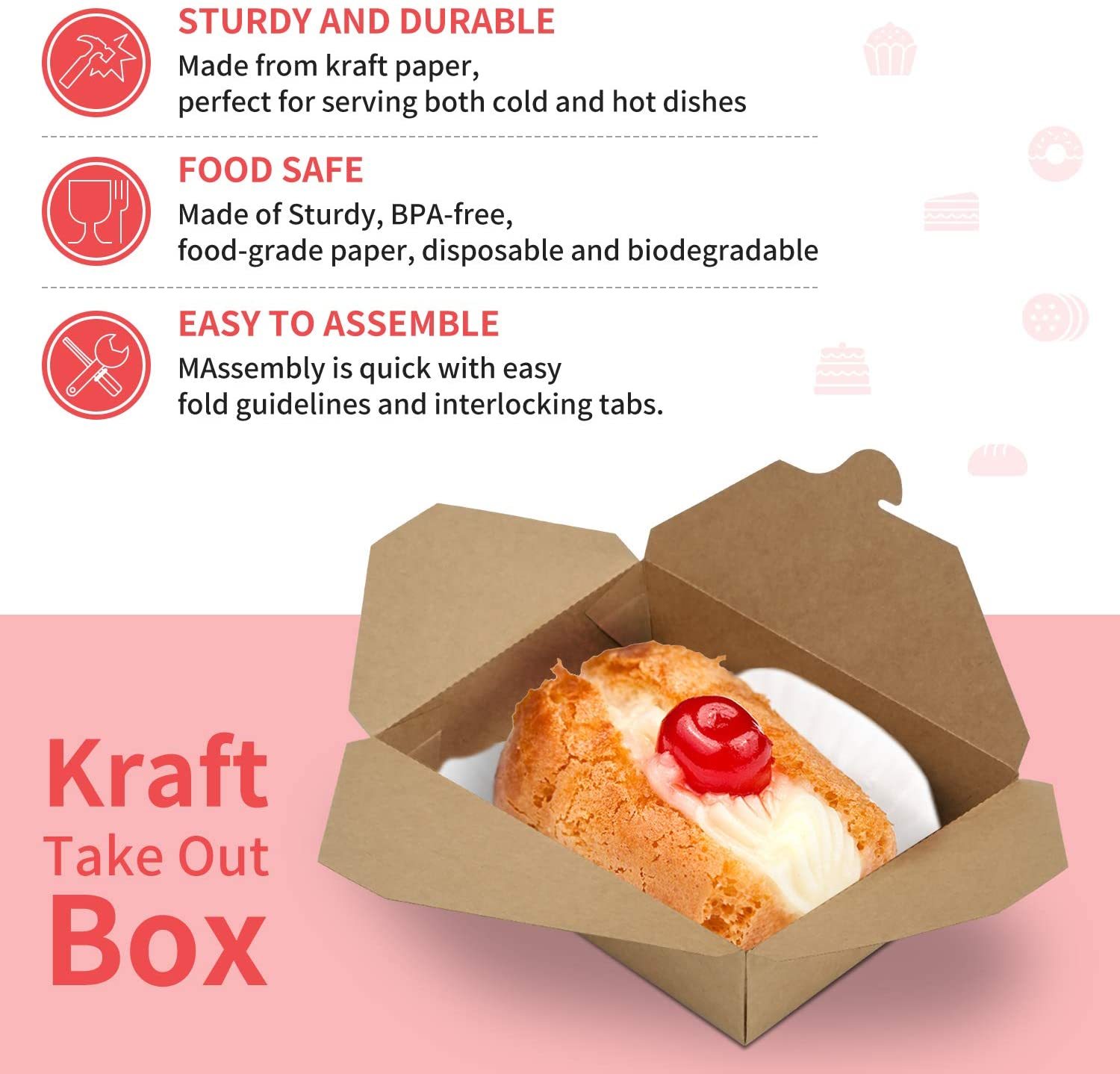 Wholesale Disposable Kraft Paper Takeout Food Boxes – Microwave-Safe Paper Containers