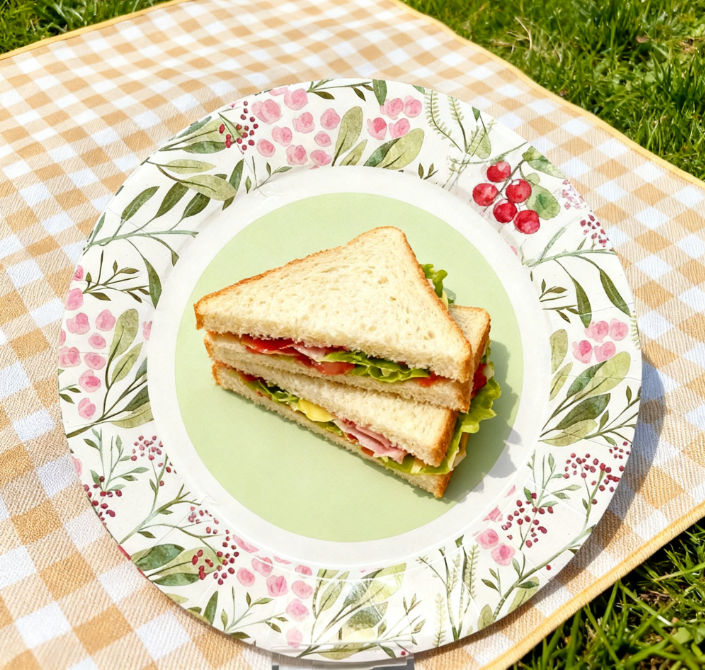 Best-selling eco-friendly, biodegradable, disposable paper plates with custom designs—perfect for picnics and parties.