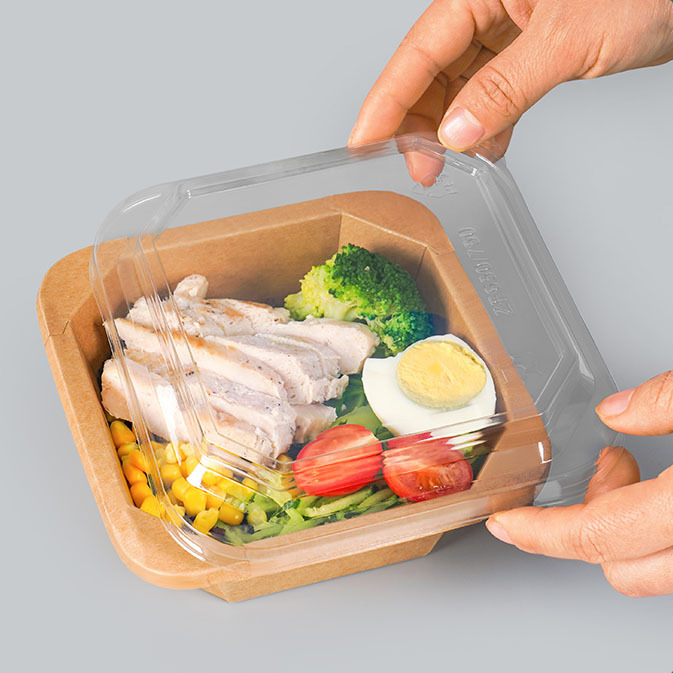 Rectangular Paper Bowls for Salads Meals Desserts Takeaway Catering Restaurant Food Packaging Service
