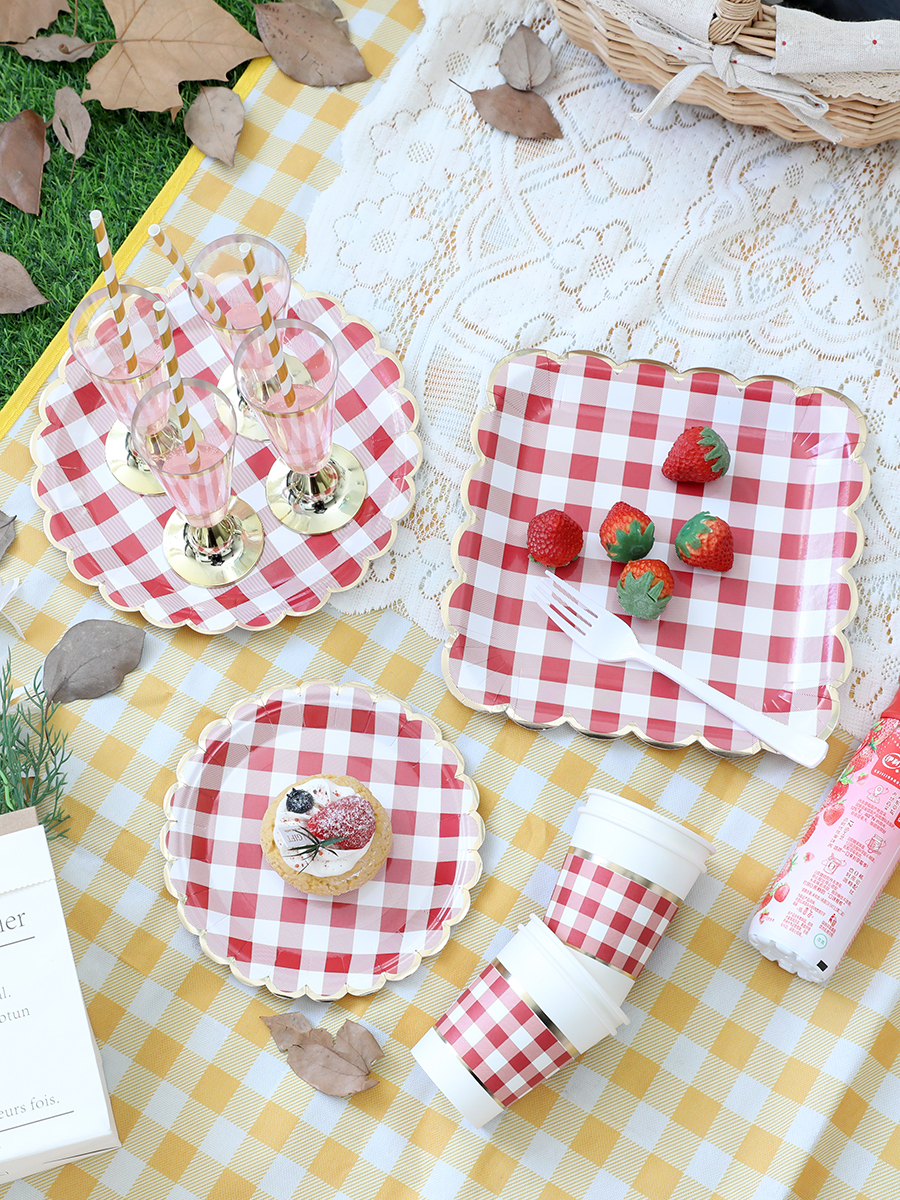 Best-selling Disposable Party Plates for Kids' Birthdays – Food-Grade, Eco-Friendly Plates for Camping, Cake, Snacks, and Milk