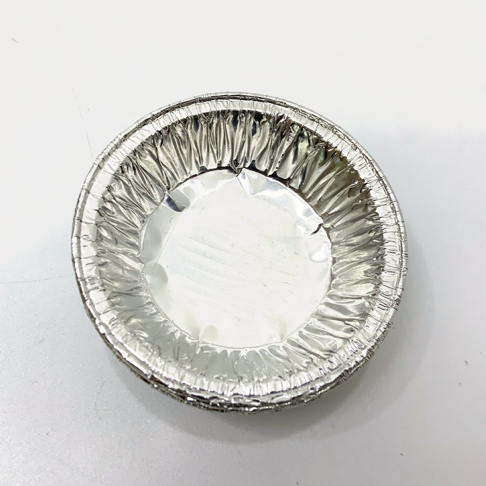 Round Aluminum Foil Egg Tart Pans with Lids – For Baking and Packaging
