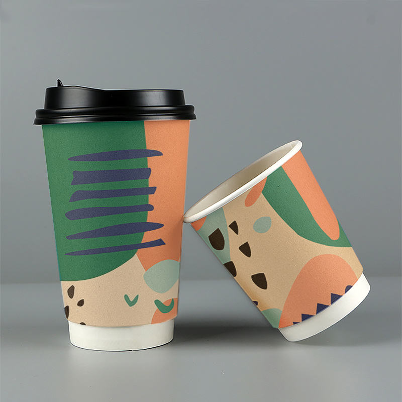 Disposable Paper Cups for Coffee Tea Juice Restaurant Cafe Takeaway Beverage Service
