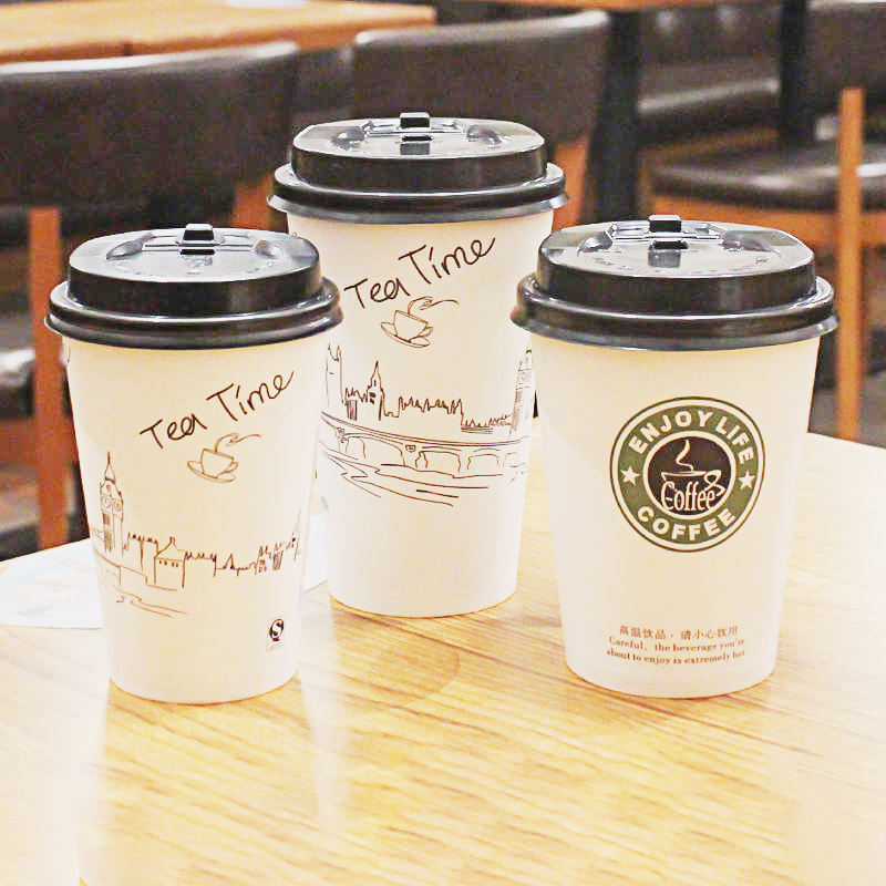 Paper Beverage Cups for Coffee Tea Juice Cafe Restaurant Catering Takeaway Service