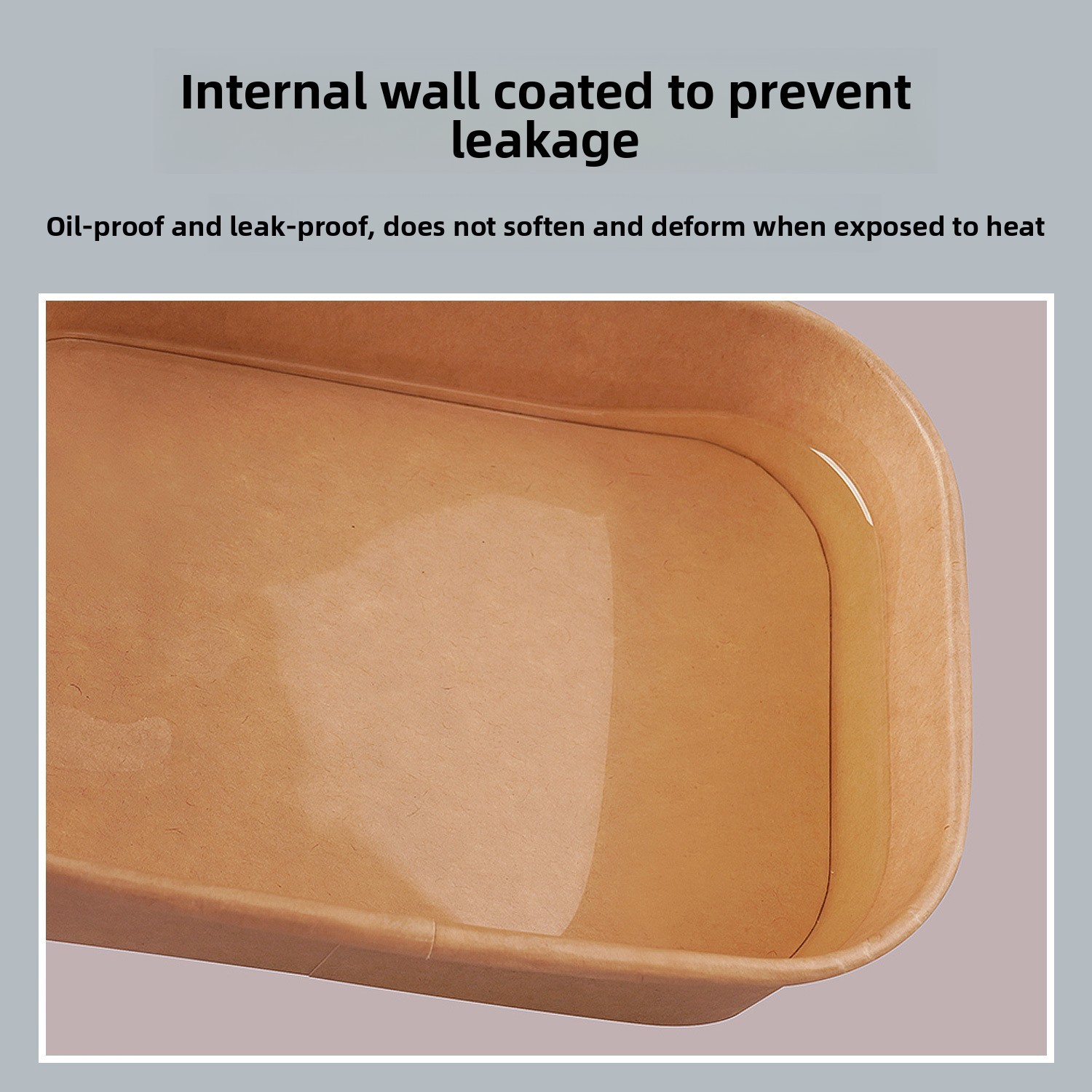Eco-friendly disposable square kraft paper bowl with lid – biodegradable party food packaging accessory