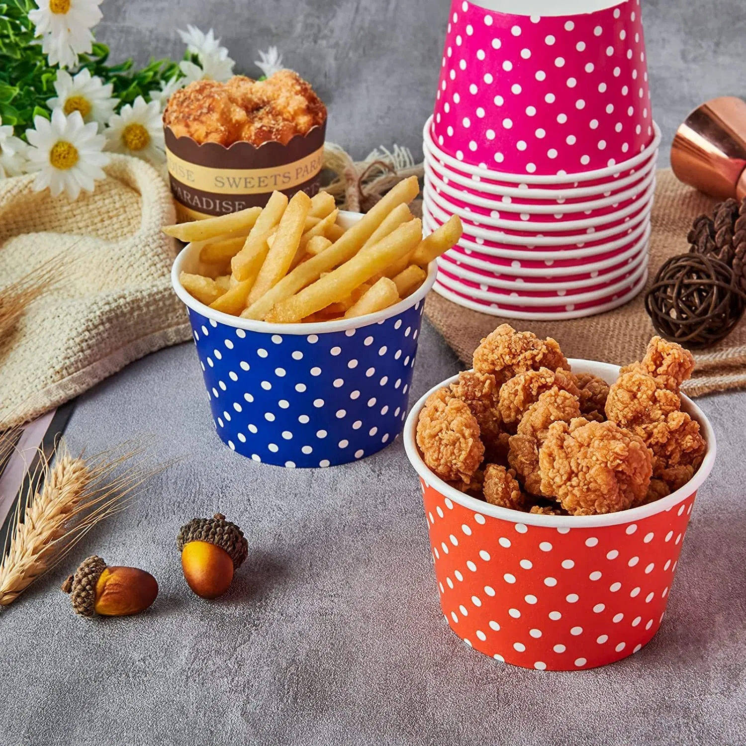 Kraft Paper Bowls for Soup Salad Noodles Rice Takeaway Catering Restaurant Food Service