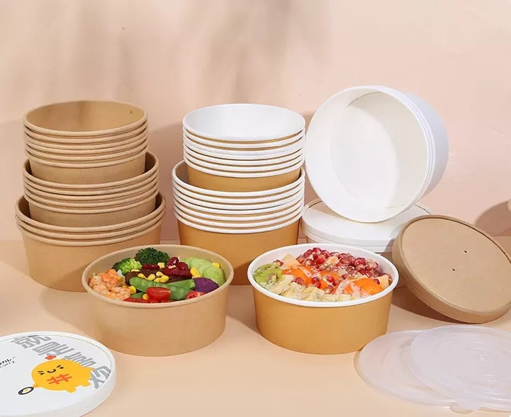 Soup Paper Bowls for Noodles Salad Rice Takeaway Restaurant Catering Food Service