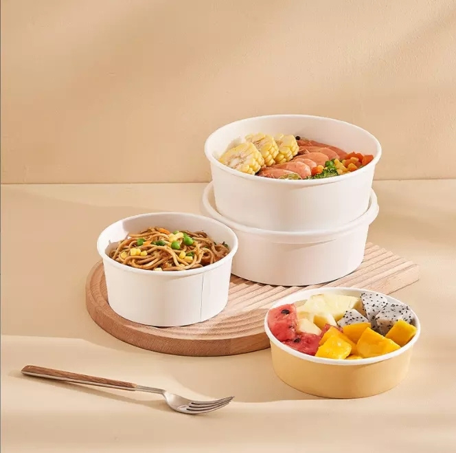 Soup Paper Bowls for Noodles Salad Rice Takeaway Restaurant Catering Food Service