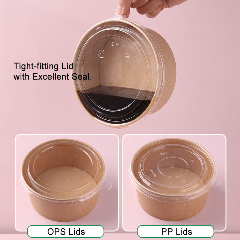 Soup Paper Bowls for Noodles Salad Rice Takeaway Restaurant Catering Food Service
