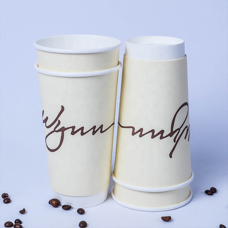 Custom color printed disposable 8 oz paper cups, coffee packaging paper cups, various sizes, wholesale paper cups.