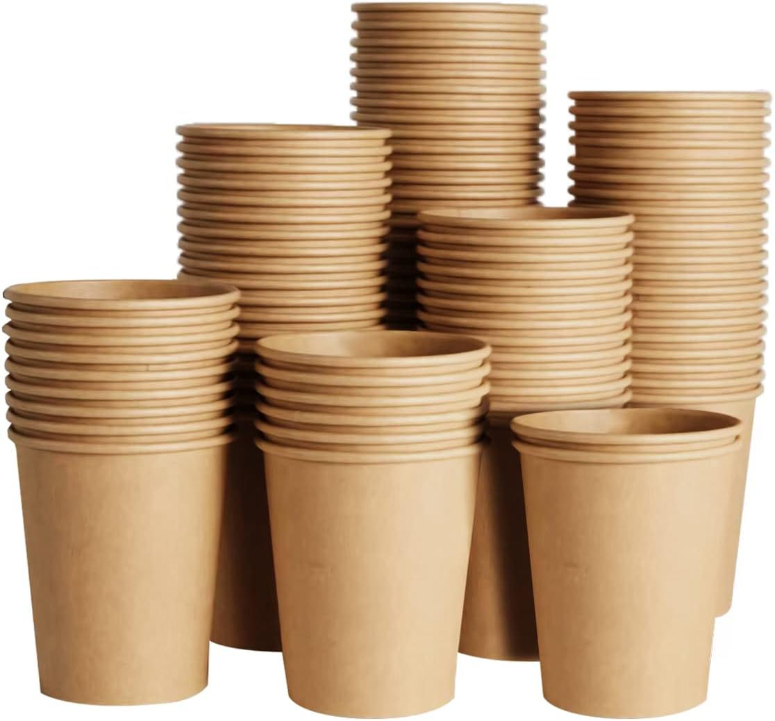 Paper Drink Cups with Custom Printing for Coffee Tea Juice Cafe Takeaway Catering