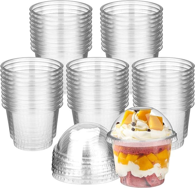 Transparent Salad Bowl – Biodegradable & Compostable Plastic Fruit Salad Bowl – Food Container for Restaurant Takeout