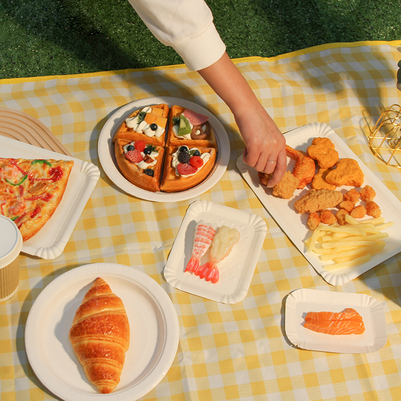 High-quality, customizable, and logo-printed disposable paper plates—ideal for cake shops and parties.