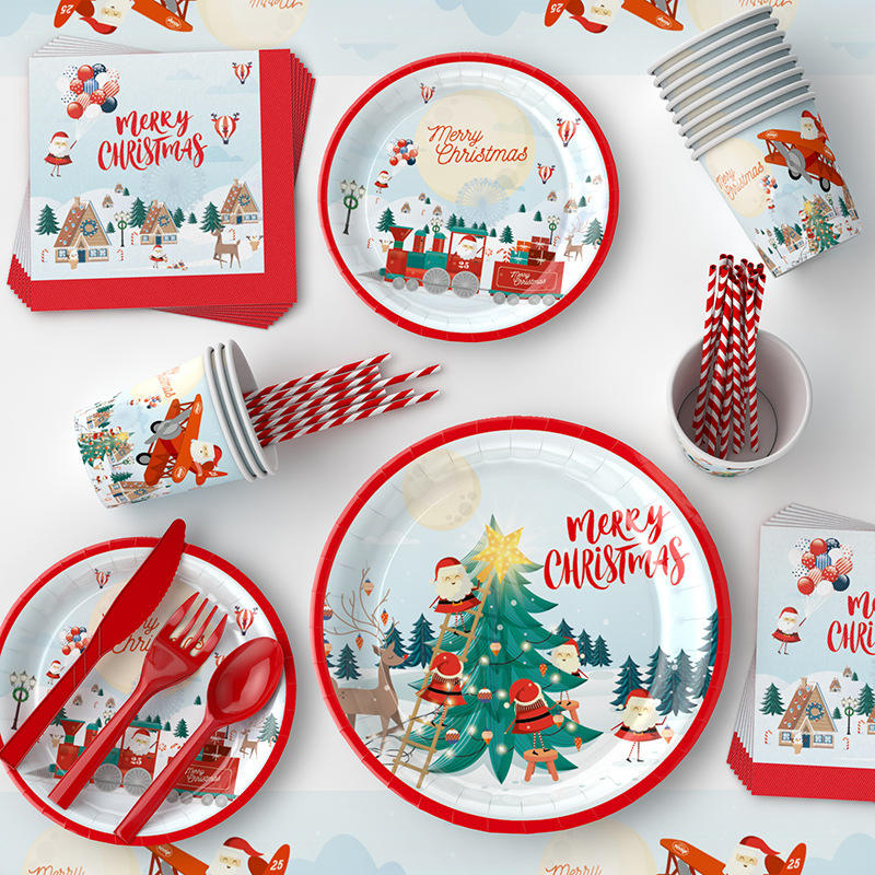 Disposable Biodegradable Paper Plates for Wedding Party Picnic Catering Restaurant Food Serving