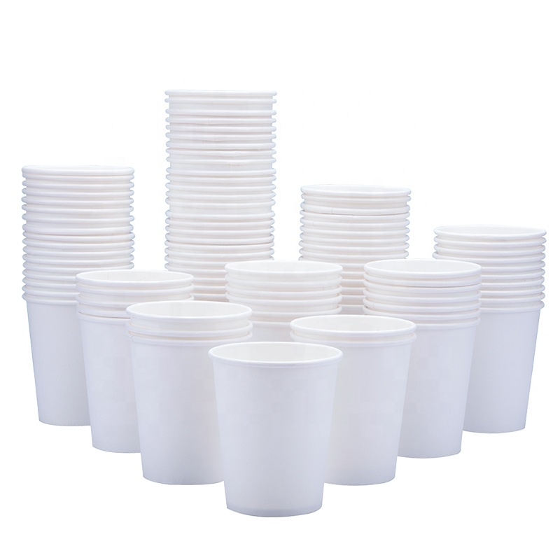 Disposable paper cups suitable for coffee shops, offices, and exhibitions; ideal for serving hot and cold beverages such as coffee, milk tea, and juice.