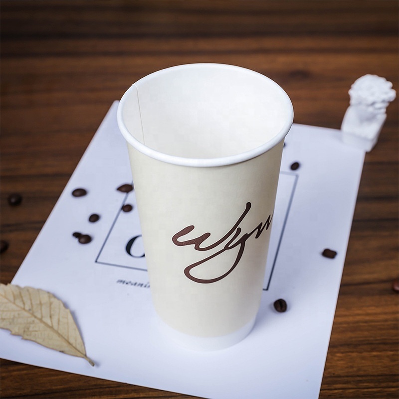Custom color printed disposable 8 oz paper cups, coffee packaging paper cups, various sizes, wholesale paper cups.
